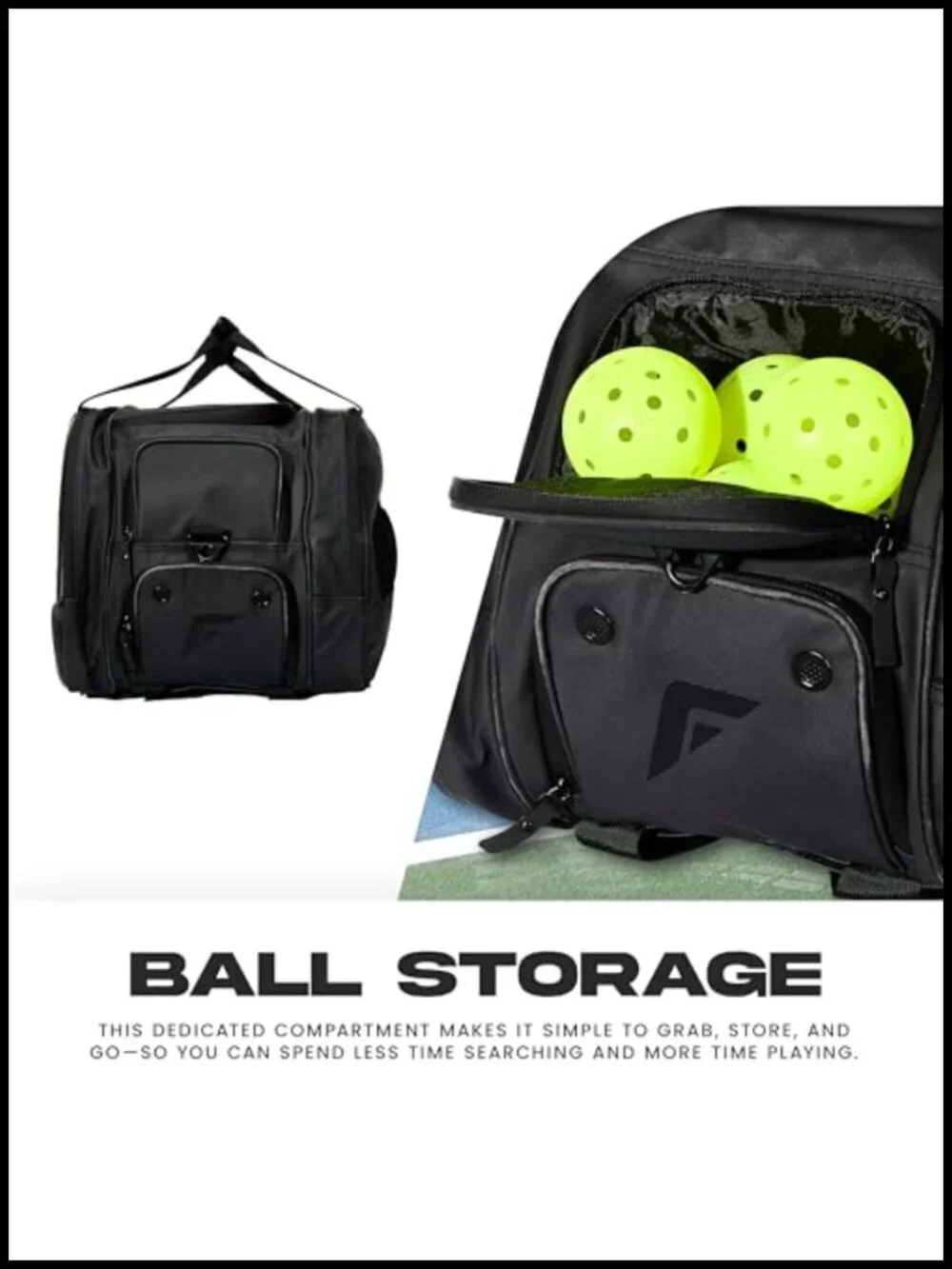 Pickleball Pro Series Backpack Duffel Bag for Paddles, Balls & Gear Storage